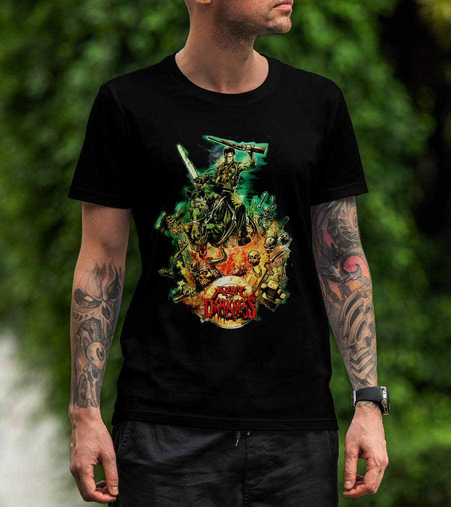Army Of Darkness Battle Scene By Graham Humphreys T-Shirt