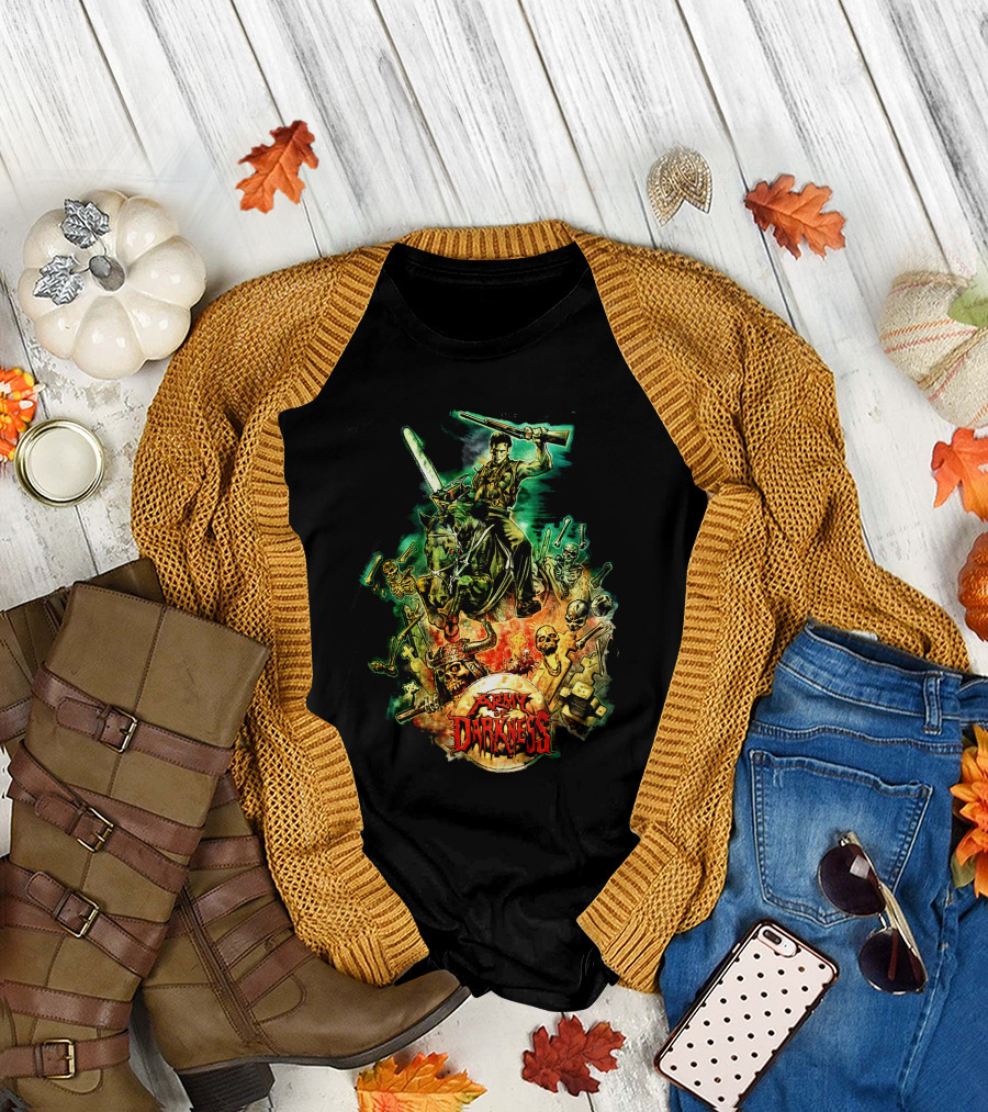 Army Of Darkness Battle Scene By Graham Humphreys T-Shirt
