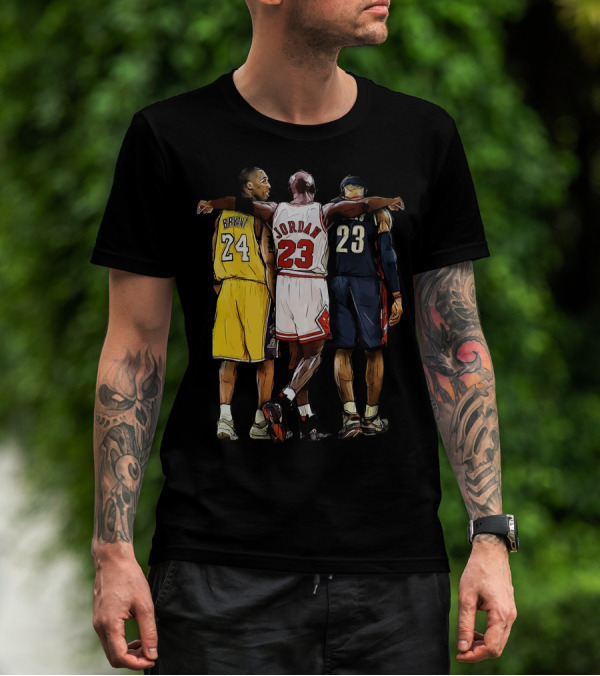Kobe Bryant 24 Michael Jordan 23 LeBron James 23 GOAT Legendary Trio T-Shirt