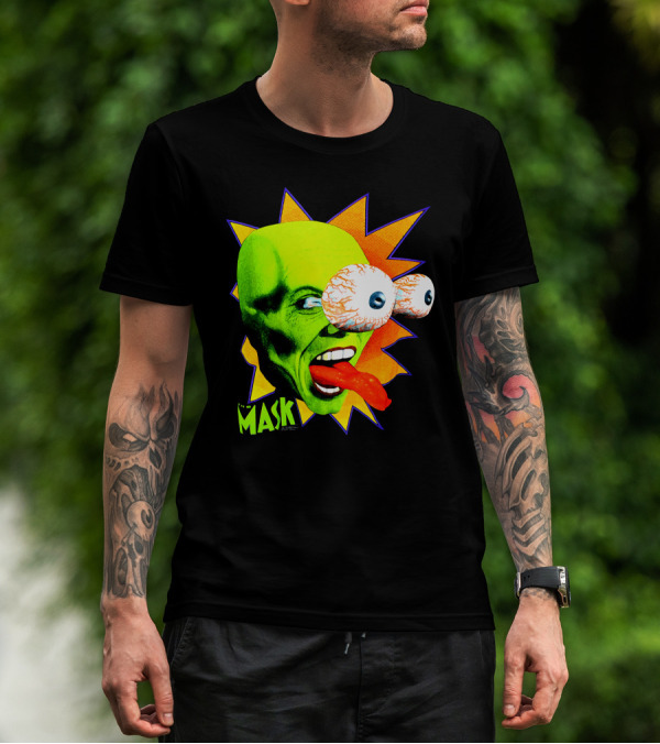 MASK Vintage Stanley Ipkiss Bug Eyes Scene Explosion T-Shirt