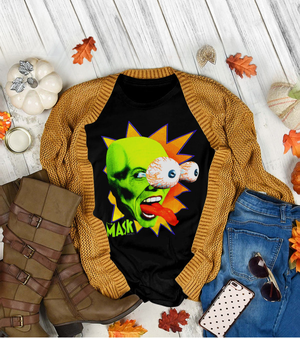 MASK Vintage Stanley Ipkiss Bug Eyes Scene Explosion T-Shirt