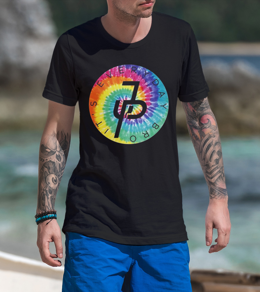 Jake Paul It's Everyday Bro Tie-Dye Logo Youth Personalized Shorts T-Shirt