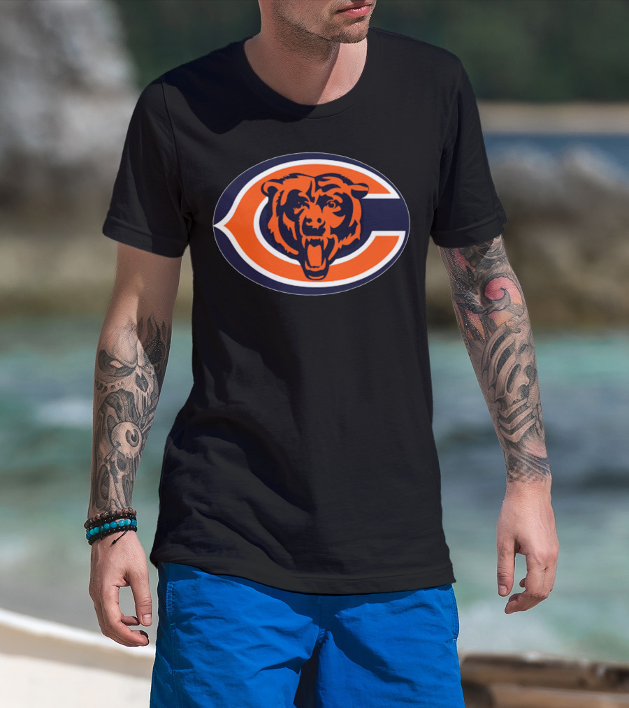 Chicago Bears Football Team Iconic Logo Bear Head T-Shirt