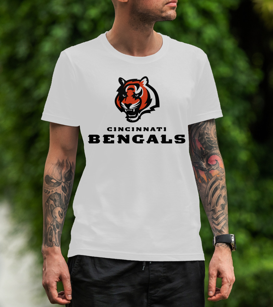 Cincinnati Bengals Tiger Logo NFL Football Team T-Shirt