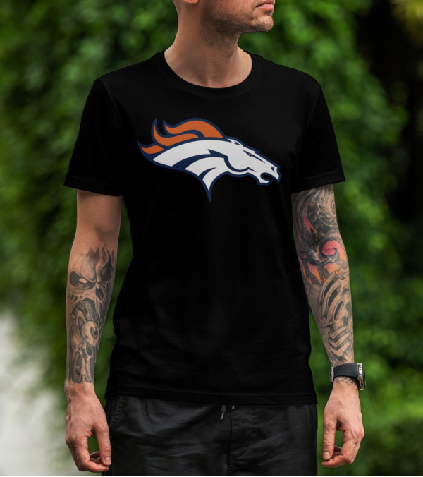 Denver Broncos Football Team Logo Design For Fans T-Shirt
