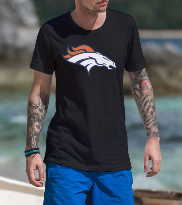 Denver Broncos Football Team Logo Design For Fans T-Shirt