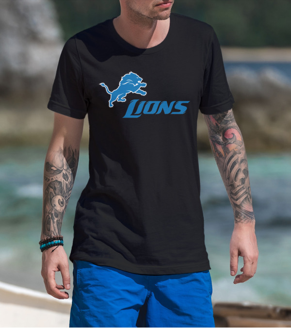 Detroit Lions Logo Fan Apparel Football Team Support T-Shirt