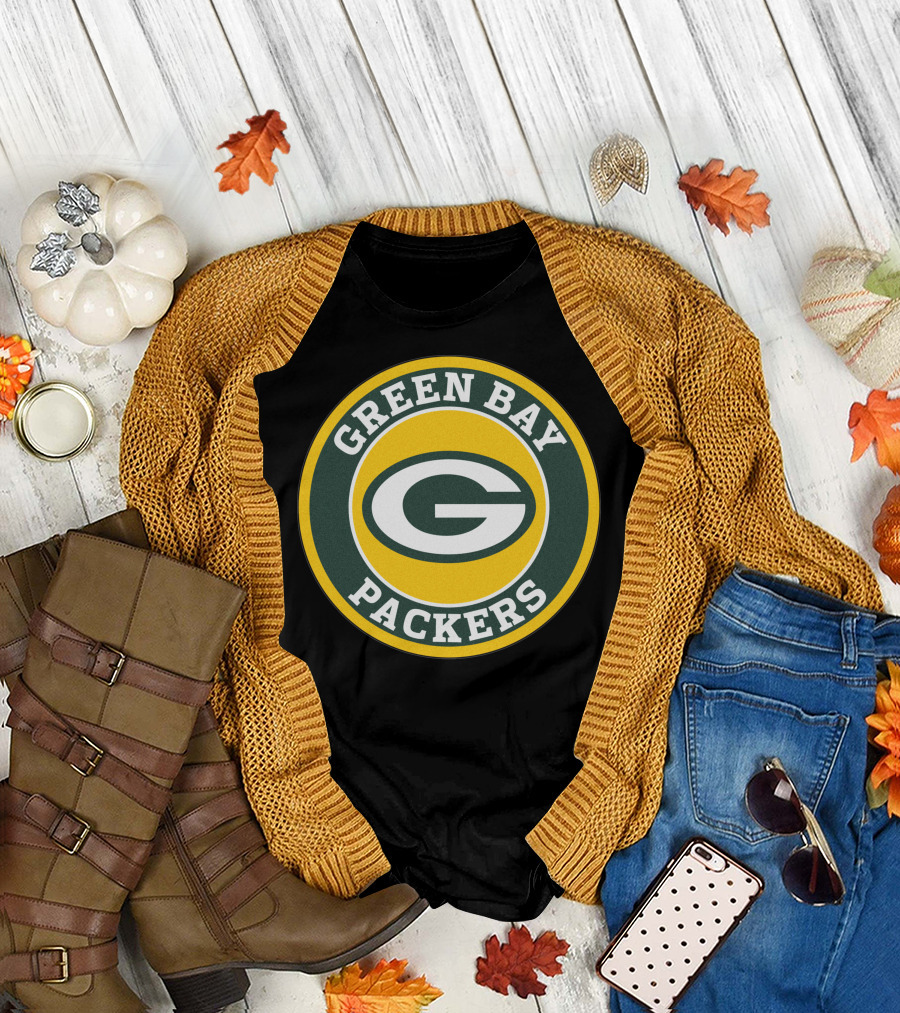 Green Bay Packers Football Team Circle T-Shirt