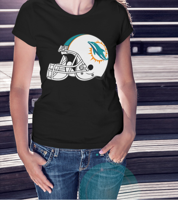 Miami Dolphins Helmet Football Team T-Shirt