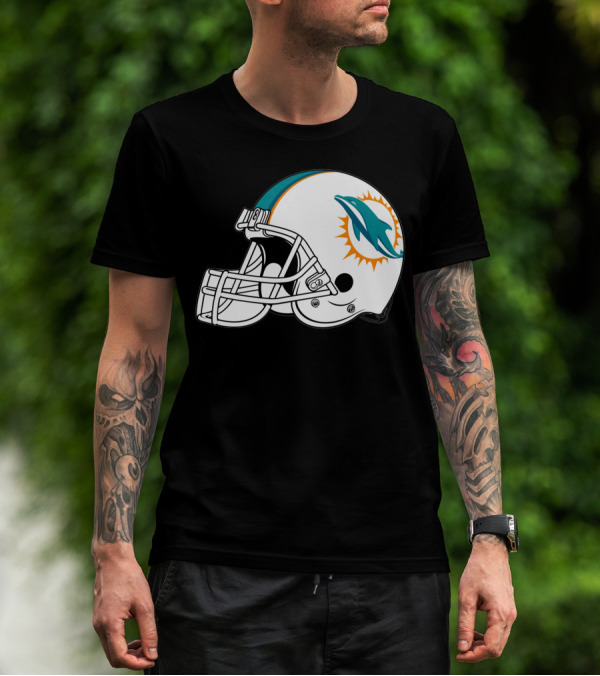 Miami Dolphins Helmet Football Team T-Shirt