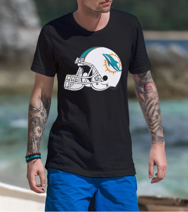 Miami Dolphins Helmet Football Team T-Shirt