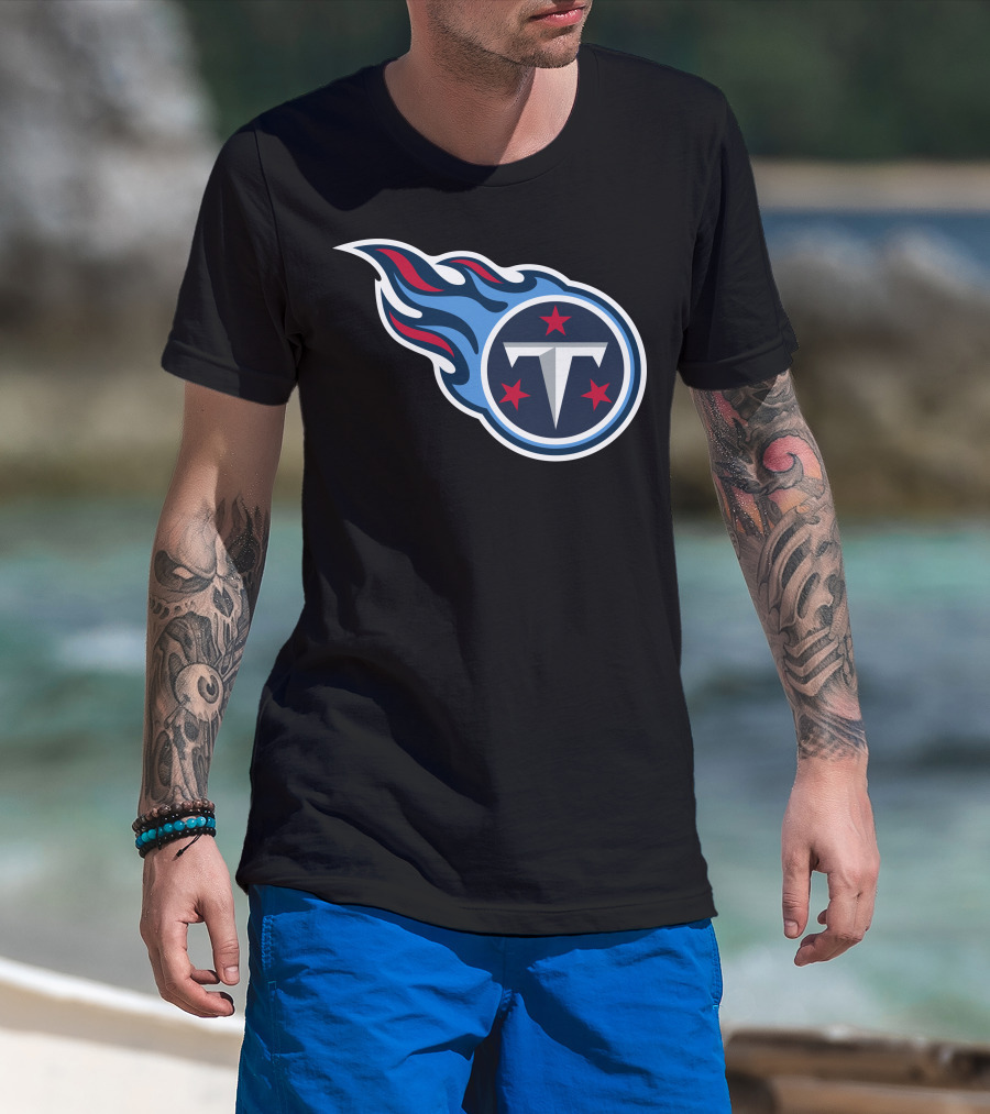 Tennessee Titans Football Team Symbol With Iconic T-Shirt