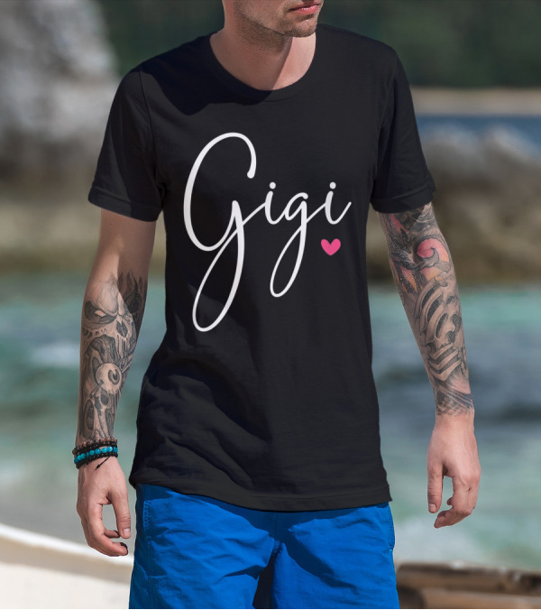 Gigi Grandma Christmas Birthday Heart T-Shirt