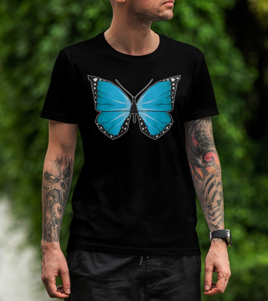 Blue Butterfly Aesthetic Soft Grunge T-Shirt