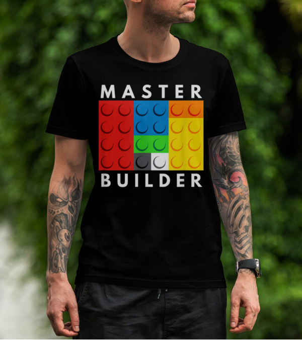 Master Builder Building Blocks Colorful Brick T-Shirt