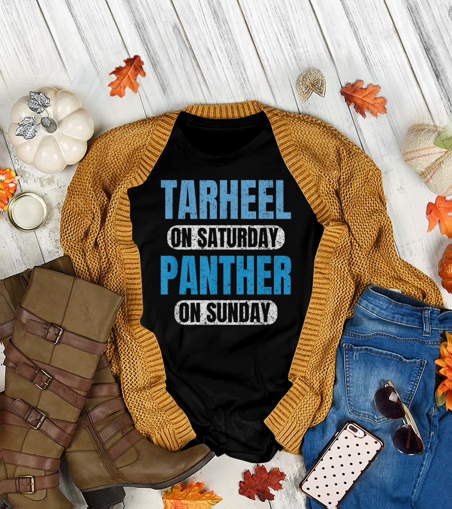 Tarheel On Saturday Panther On Sunday T-Shirt