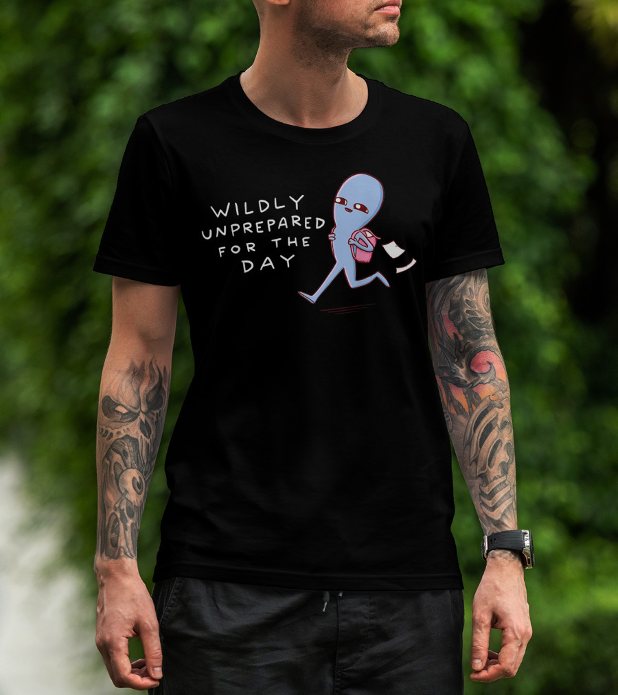 Wildly Unprepared For The Day Alien Backpack Running T-Shirt