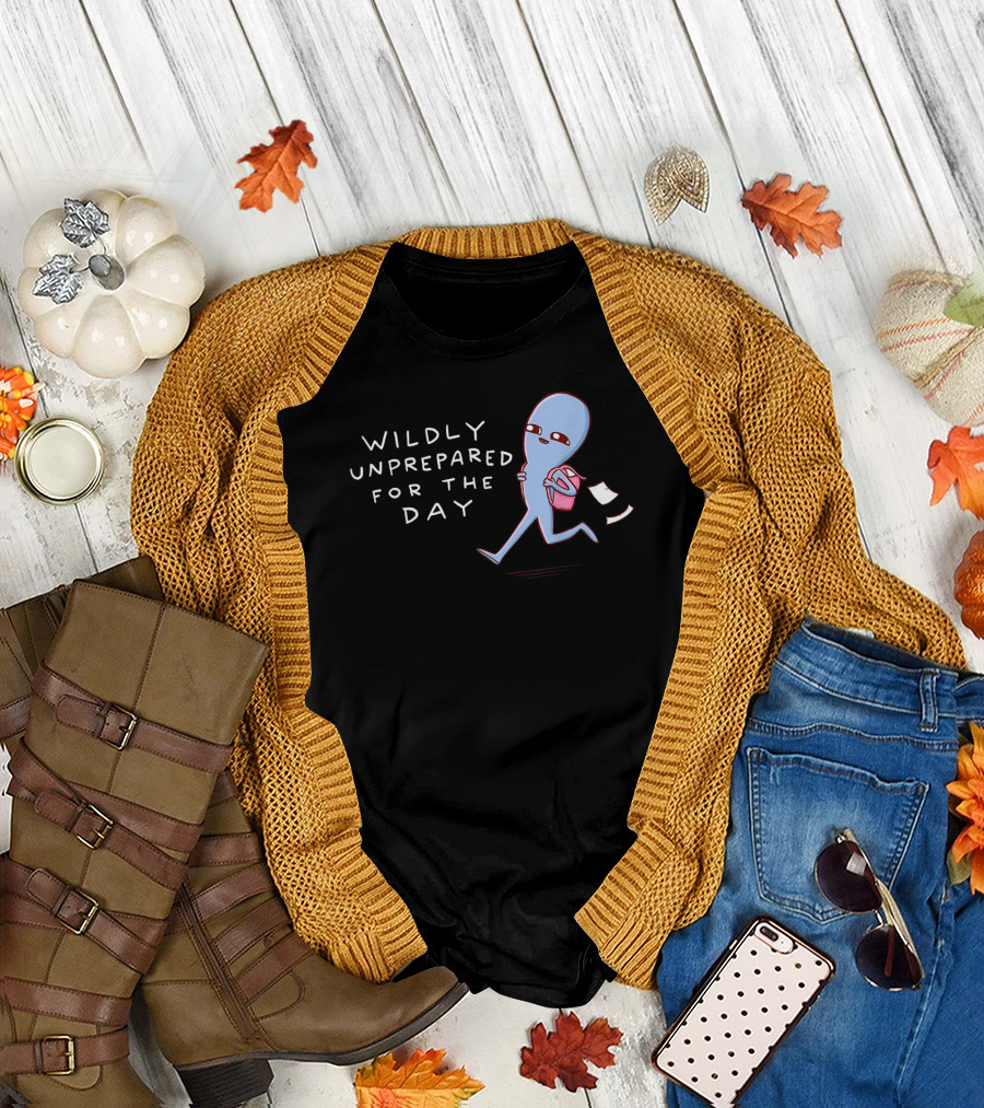 Wildly Unprepared for the Day Alien Backpack Running T-Shirt