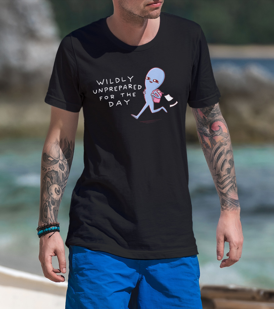 Wildly Unprepared For The Day Alien Backpack Running T-Shirt