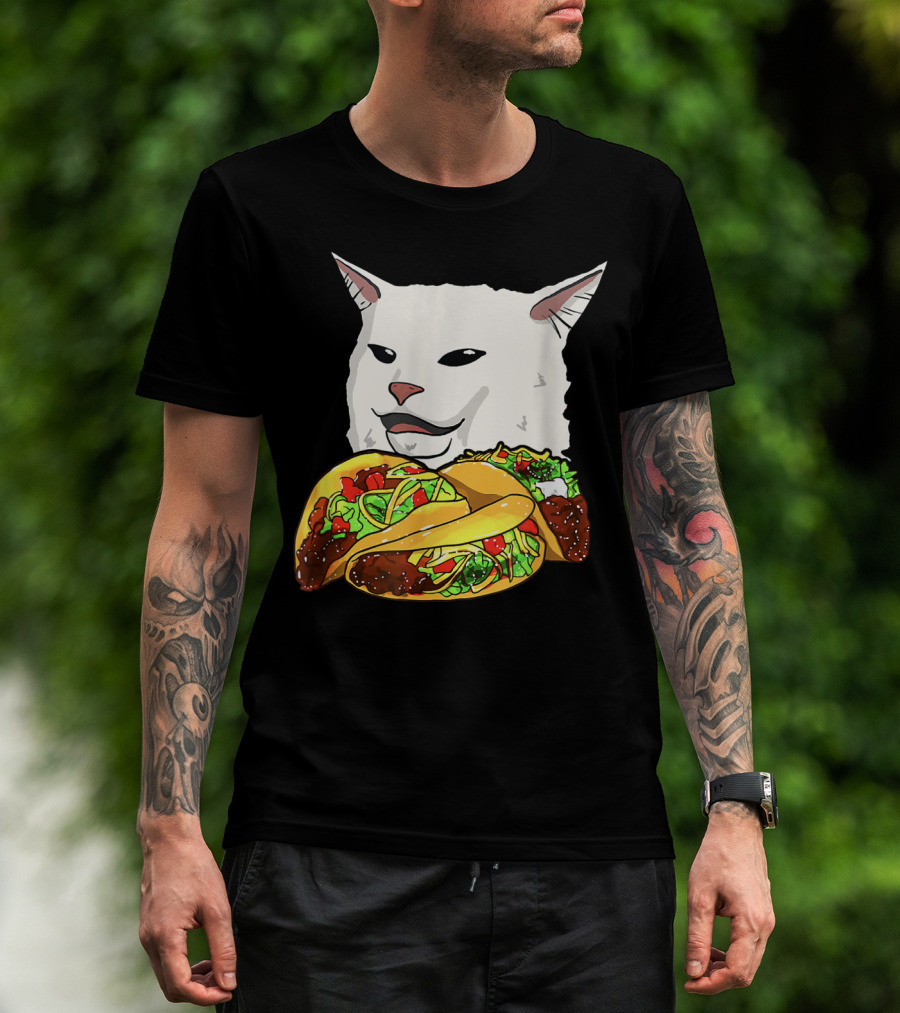 Woman Yelling At A Cat Meme Taco T-Shirt