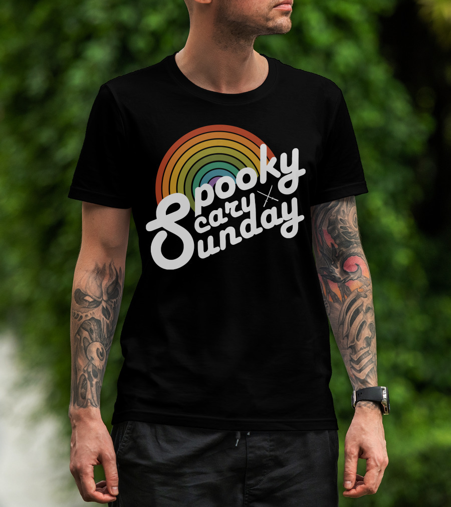 Spooky Scary Sunday Retro T-Shirt