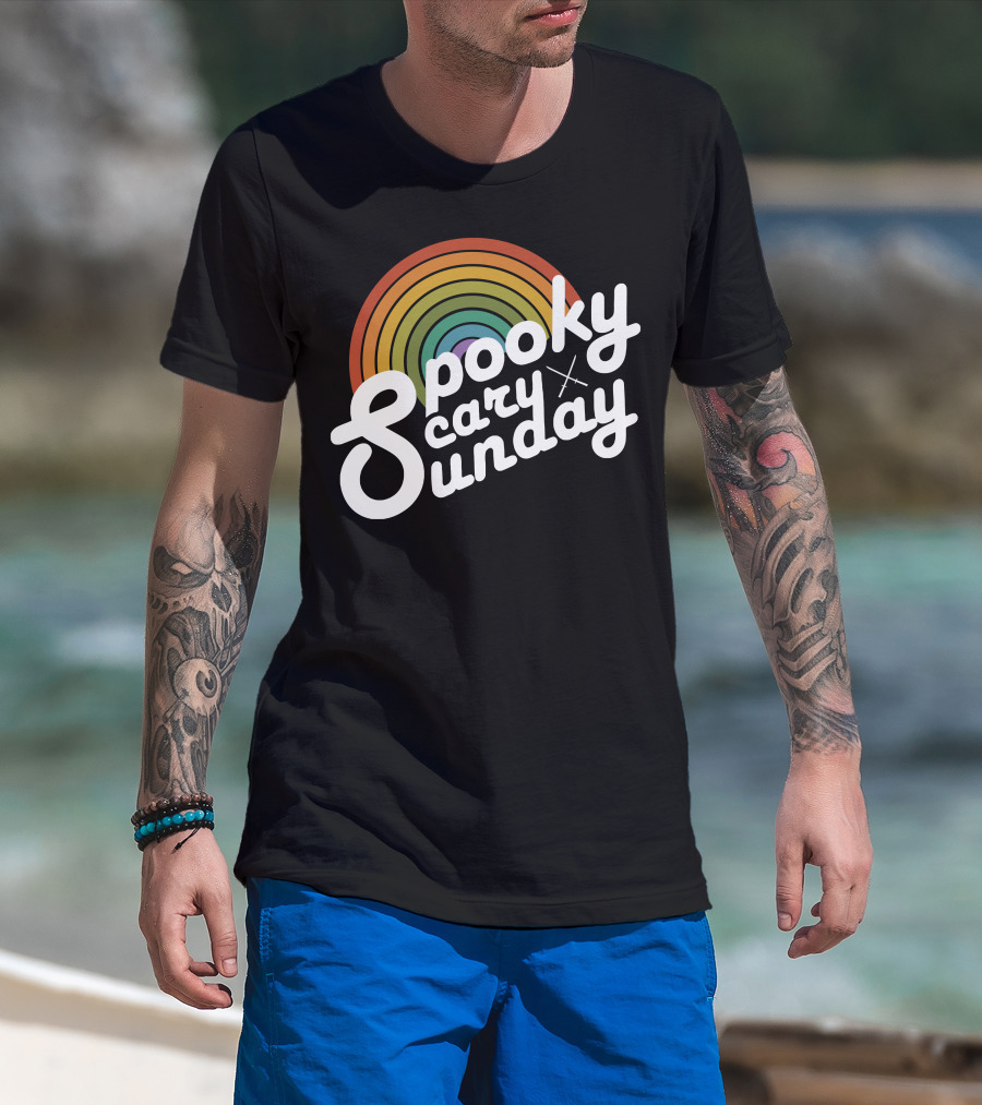 Spooky Scary Sunday Retro T-Shirt