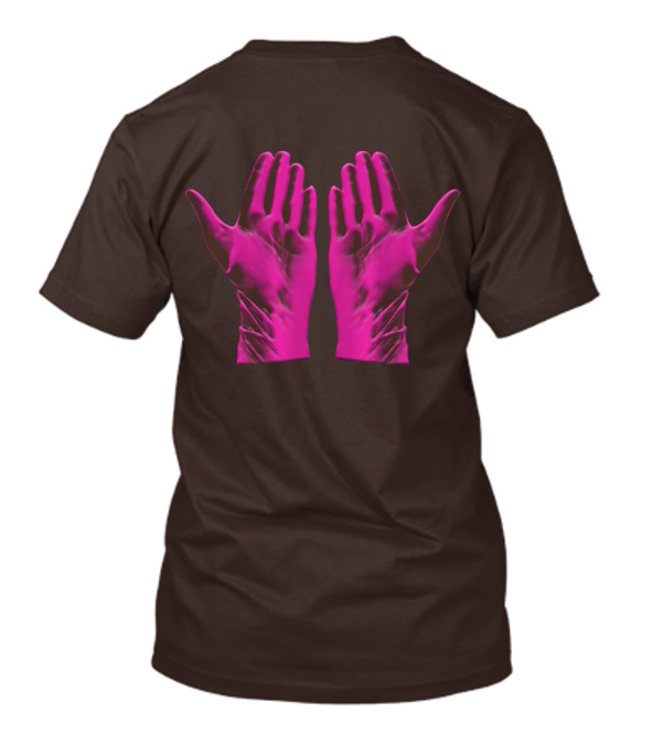 FINE LINE Pink Text On Brown Background T-Shirt