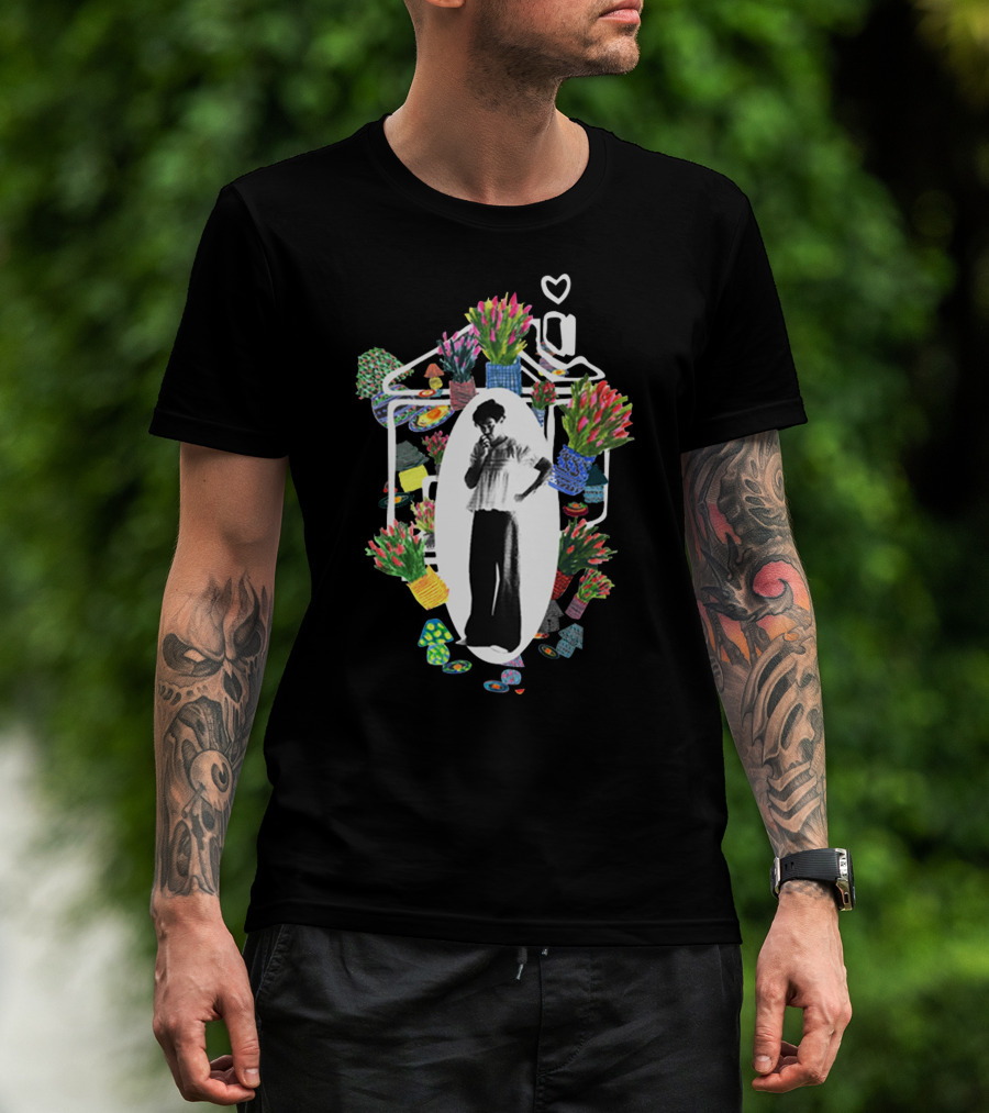 Harry's House Flower Collage Heart Symbol Vintage Photo T-Shirt