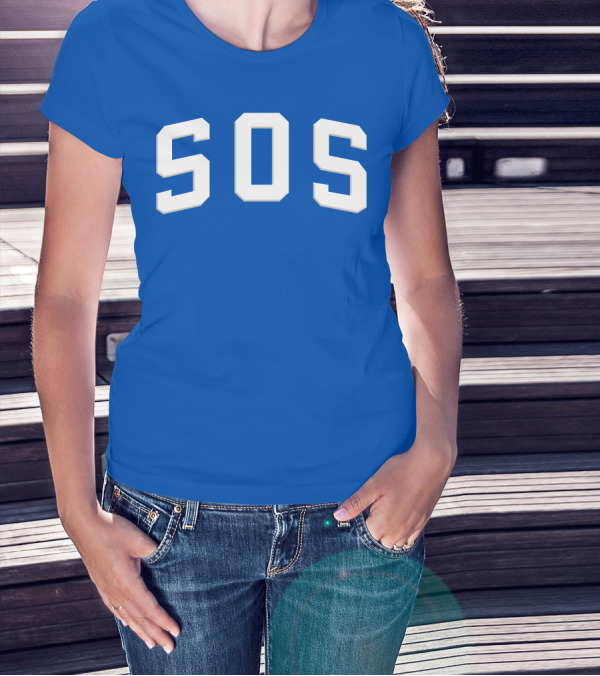 SZA SOS Bold Blue Athletic T-Shirt