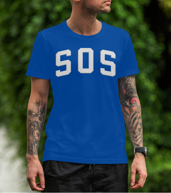 SZA SOS Bold Blue Athletic T-Shirt