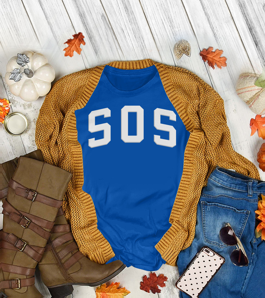 SZA SOS Bold Blue Athletic T-Shirt