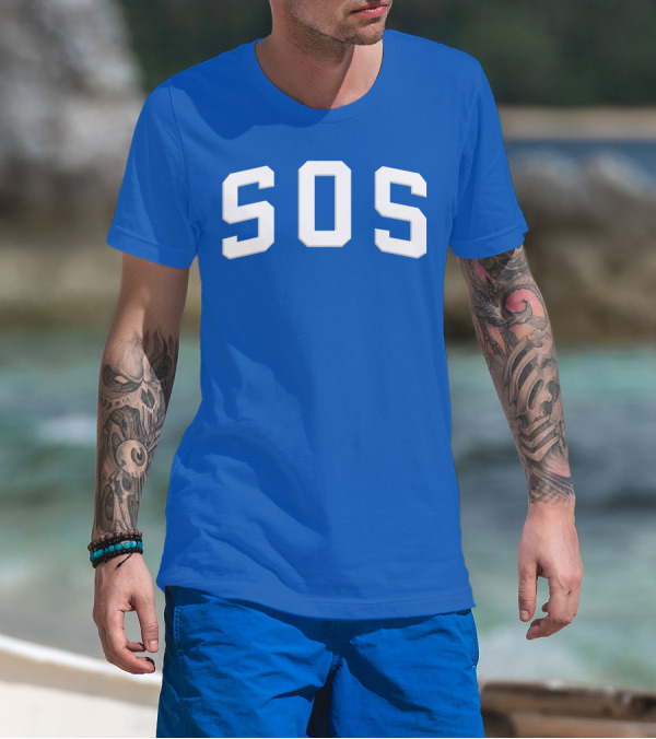 SZA SOS Bold Blue Athletic T-Shirt