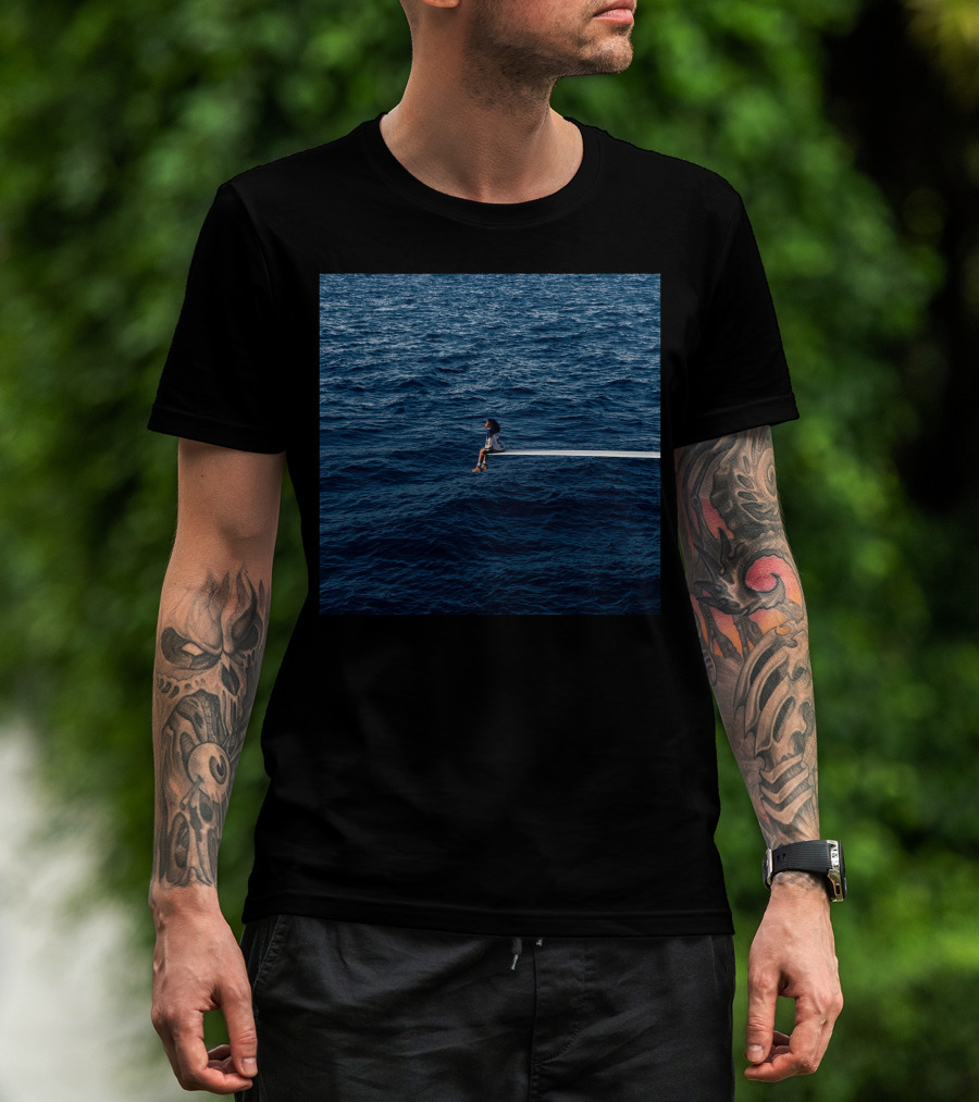 SZA SOS Album Cover Sitting On Diving Board Over Ocean T-Shirt