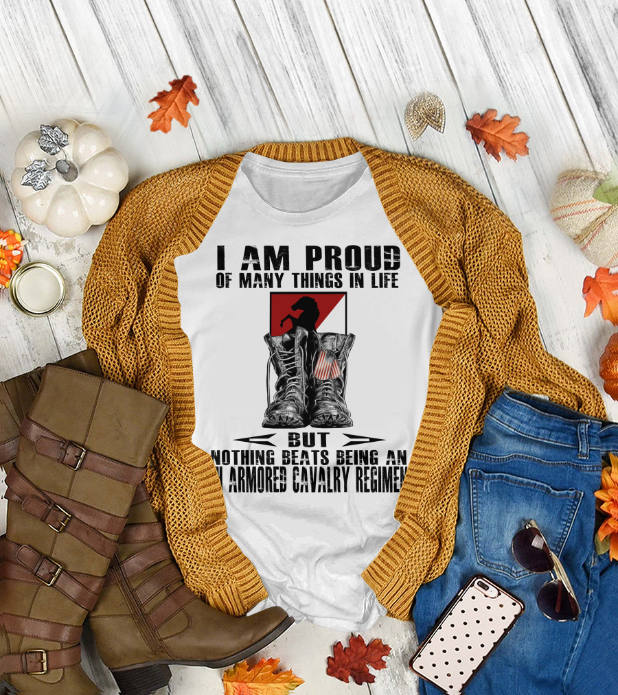 I Am Proud Of Many Things In Life But Nothing Beats Being An 11Th Armored Cavalry Regiment T-Shirt