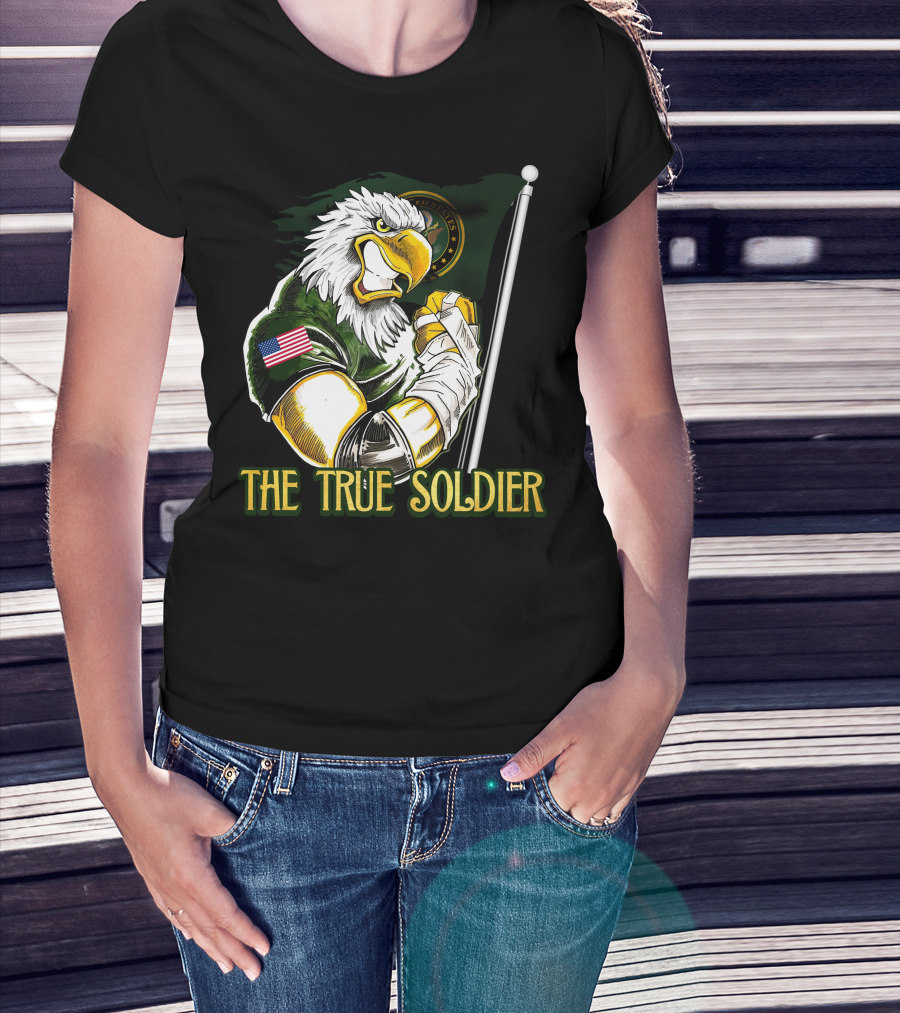 The True Soldier United States Eagle Flag Patch T-Shirt