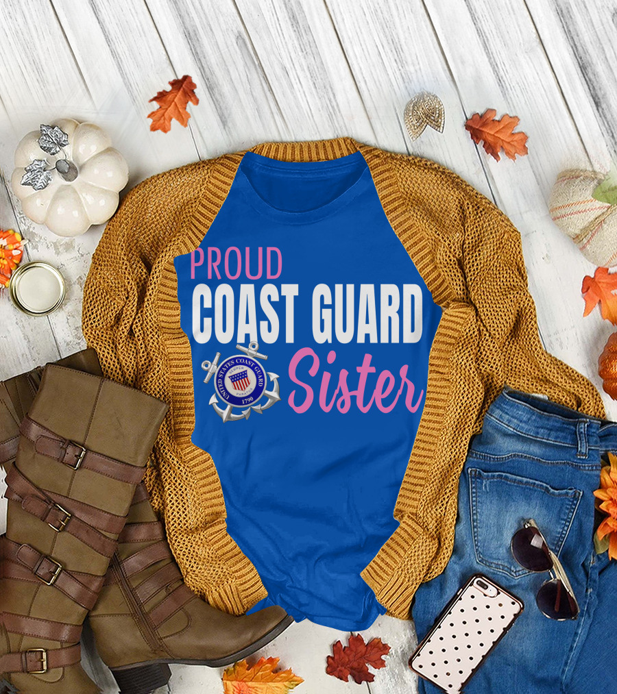 Proud Coast Guard Sister United States Coast Guard 1790 T-Shirt