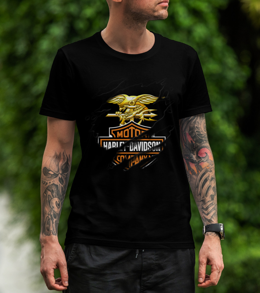 Harley Davidson Motor Company Navy Seal Trident T-Shirt