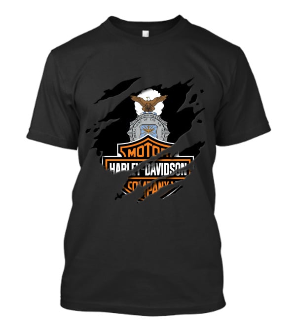Harley Davidson Air Force Security Police Badge T-Shirt