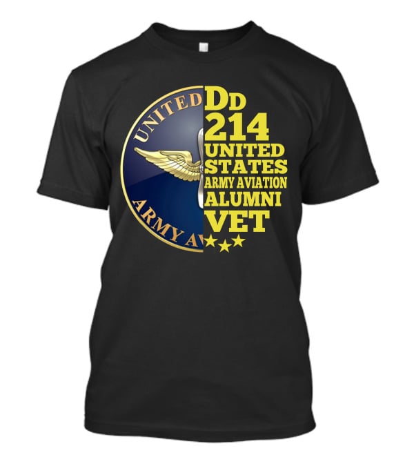 Dd 214 United States Army Aviation Alumni Vet Stars T-Shirt