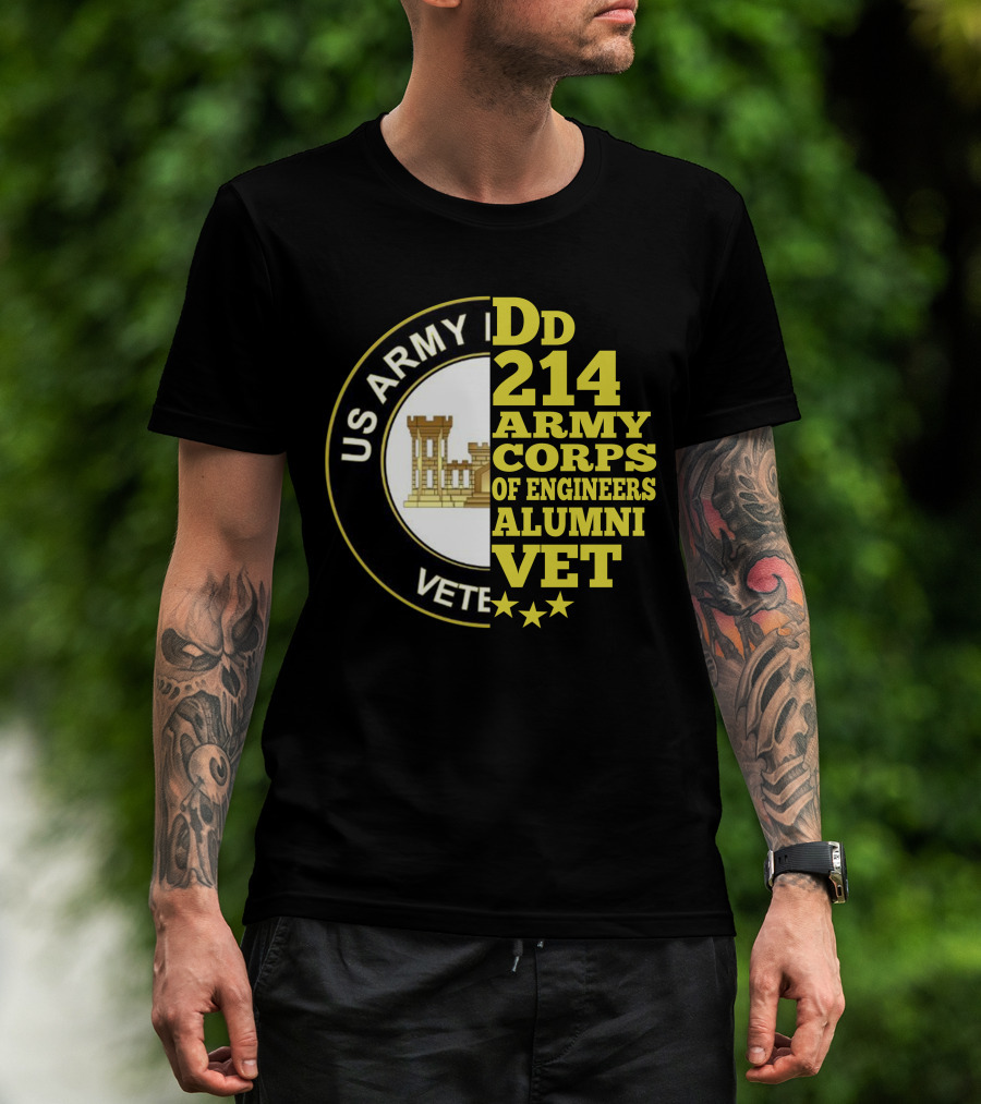 Dd 214 Army Corps Of Engineers Alumni Vet Us Army Veteran T-Shirt