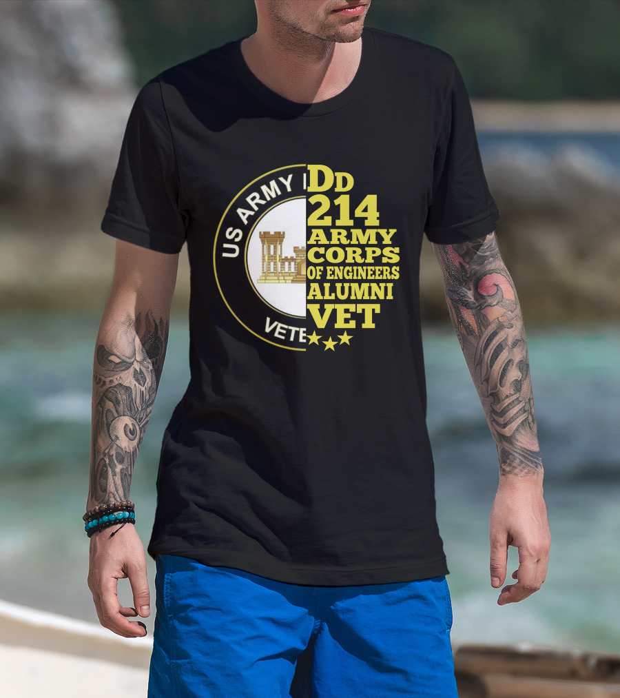 Dd 214 Army Corps Of Engineers Alumni Vet Us Army Veteran T-Shirt