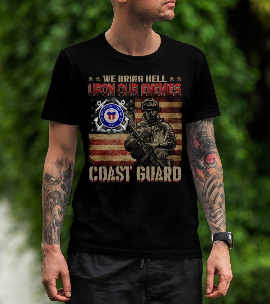 We Bring Hell Upon Our Enemies United States Coast Guard 1790 T-Shirt