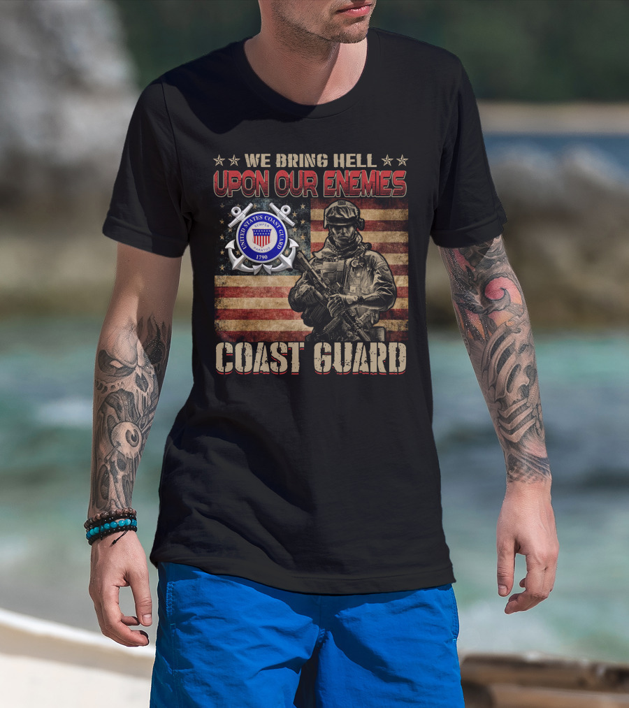 We Bring Hell Upon Our Enemies United States Coast Guard 1790 T-Shirt