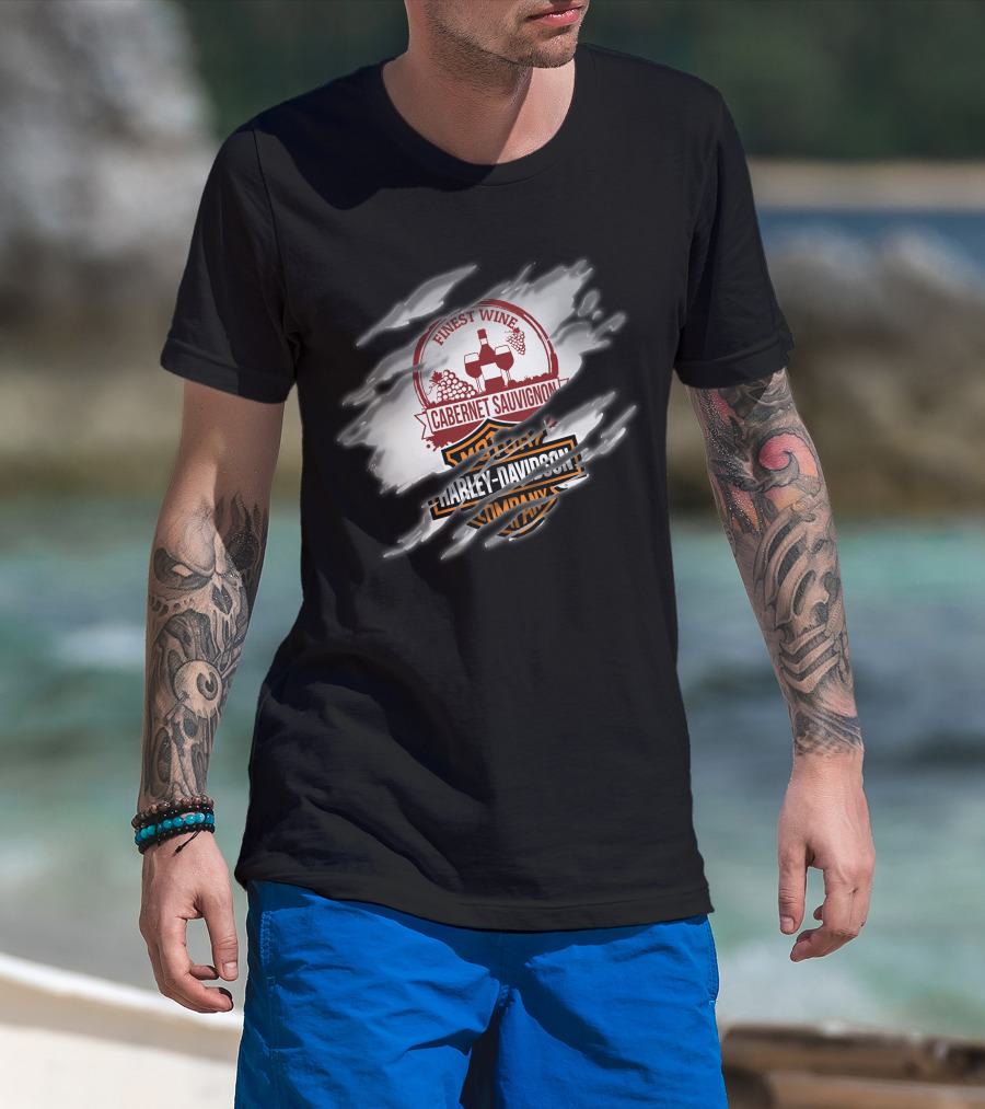 Finest Wine Cabernet Sauvignon Harley Davidson T-Shirt