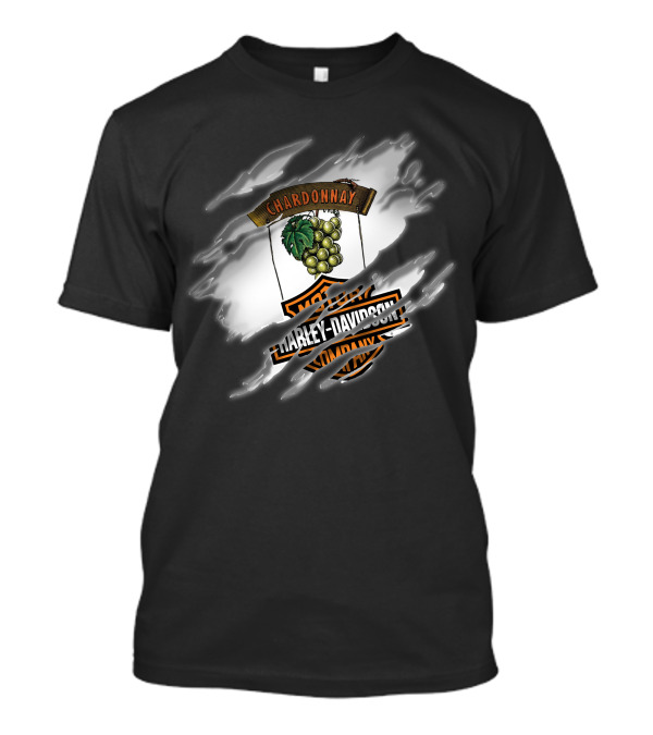 Chardonnay Harley Davidson Grapes Motorcycle T-Shirt