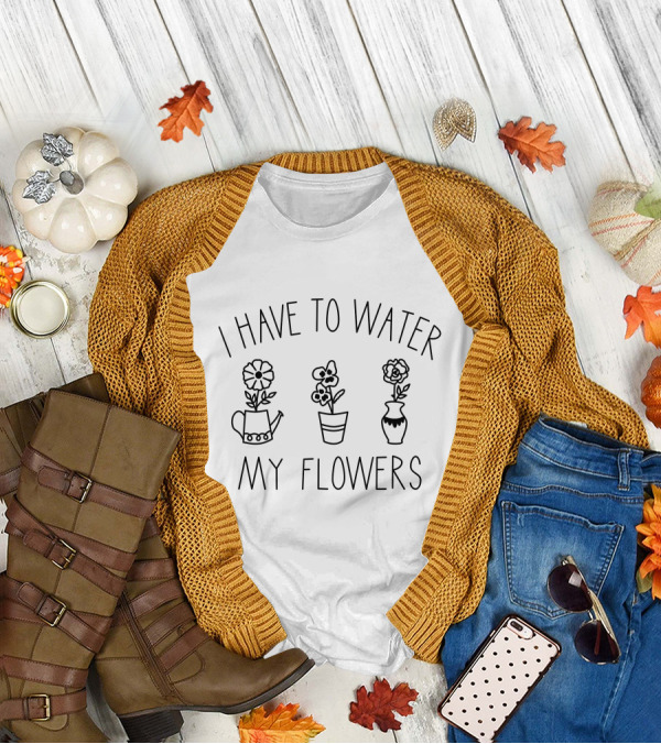 I Have To Water My Flowers - I Feel So Flamazing Flamingo Bicycle T-Shirt