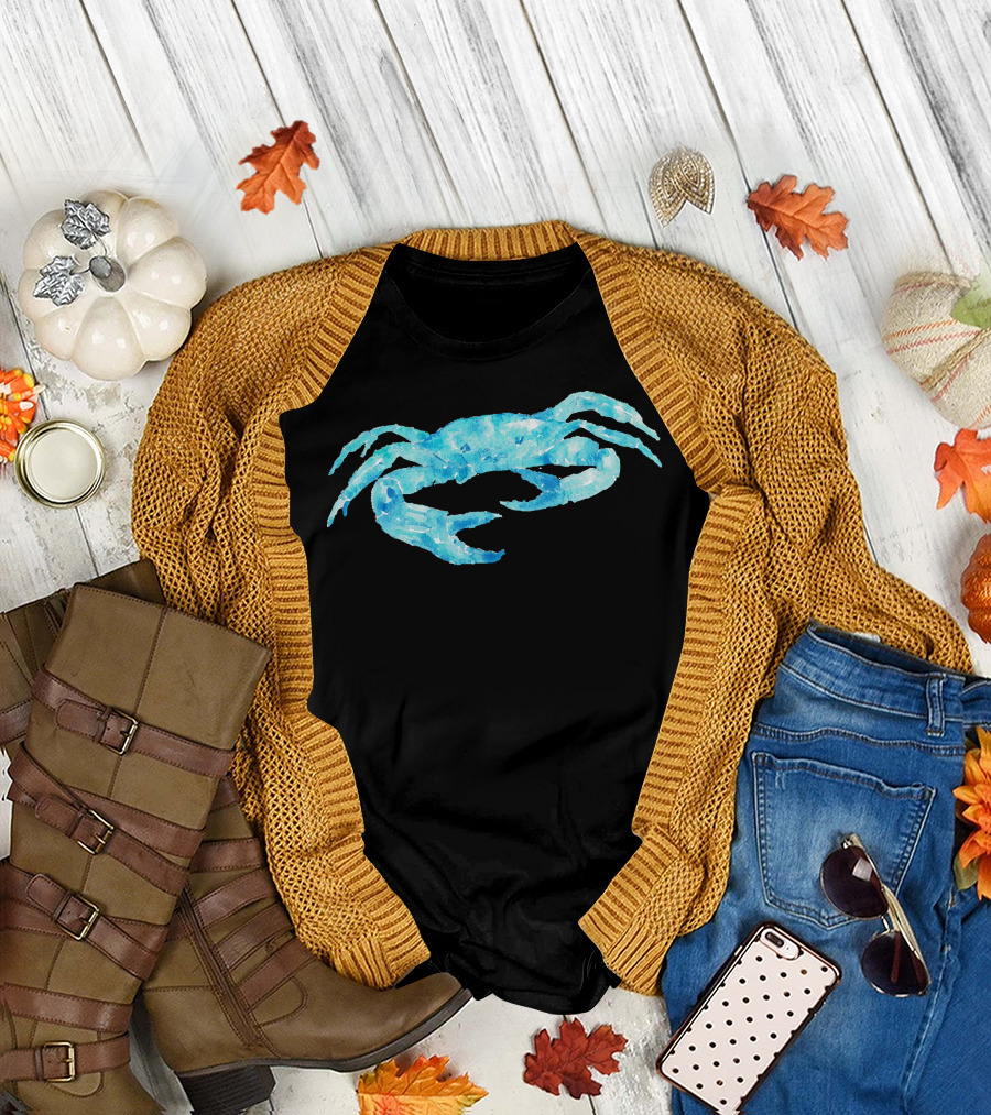 Blue Crabs Watercolor T-Shirt