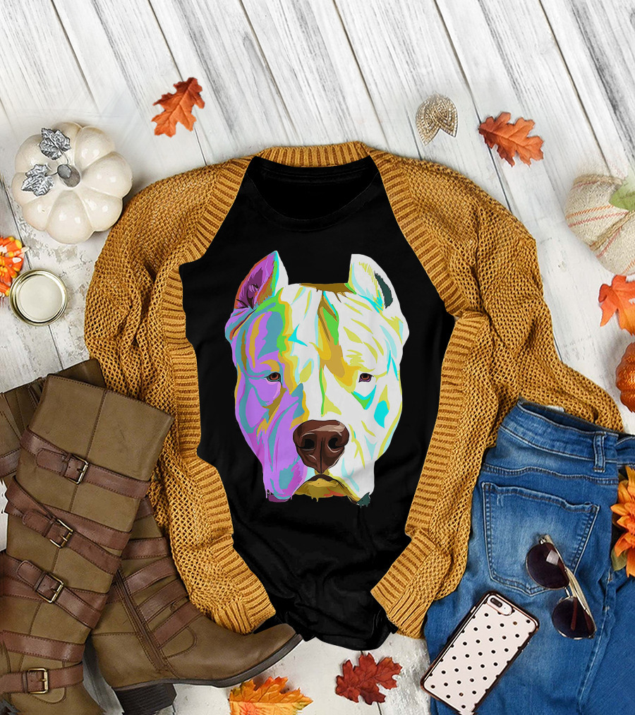 Colourful Dogo Argentino Dog T-Shirt