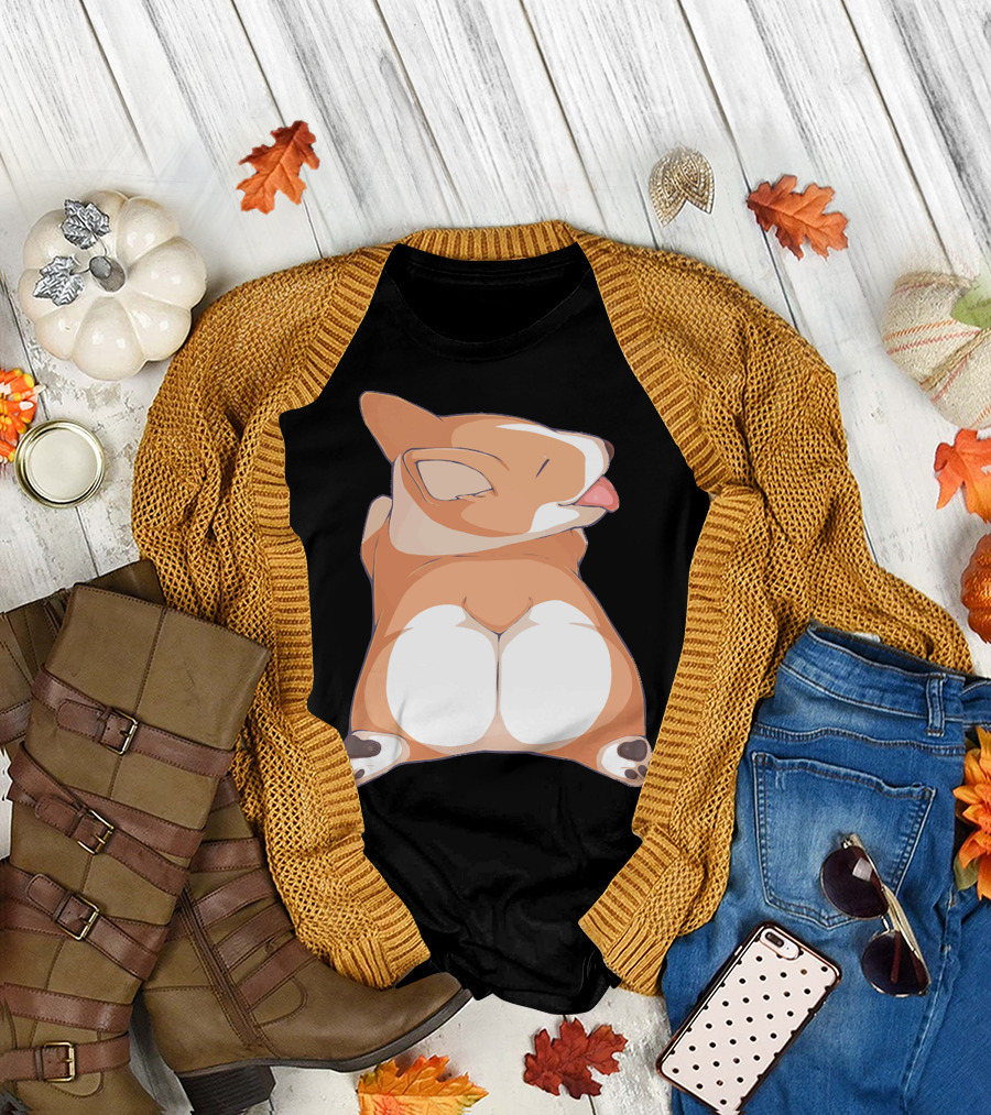 Corgi Cute Corgi Butt Adorable Dog Rear View T-Shirt