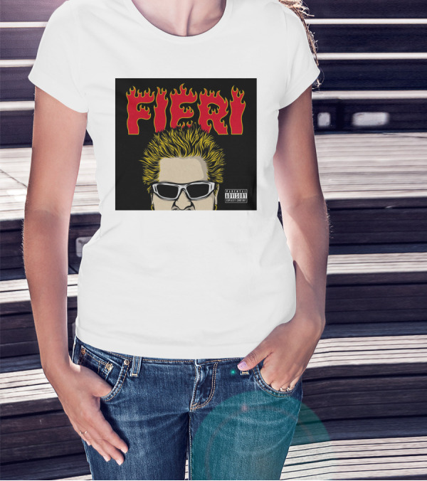 Fieri Flavortown Guyfieristore Merch Retro Flames Sunglasses T-Shirt